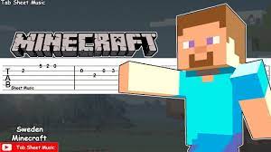 Minecraft Sweden C418 Guitar Tutorial Youtube Guitar Tutorial Sheet Music Recorder Sheet Music