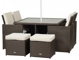 The set includes four harrogate dining chairs and a harrogate dining table. Giardino Rattan Garden Furniture 4 Seat Cube Dining Set