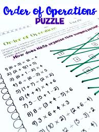 Order Of Operations Review Activity Puzzle Worksheet For Middle School Or High School Math Order Of Operations Work Order Of Operations Math High School Math