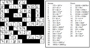 A 11 question printable maths hhw class 9 crossword with answer key. Math Crossword Puzzle King Community