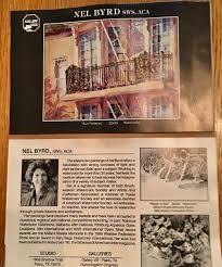 Rare Early Watercolor NELL BYRD, sws BLues