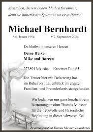 Traueranzeigen von Michael Bernhardt