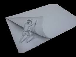 3d pencil drawing for beginners step by step. 3d Trick Art How To Draw A Man Pushing A Paper Cool And Easy Designs To Draw On Paper Draw 3d Pencil Art Pencil Drawings For Beginners 3d Pencil Drawings