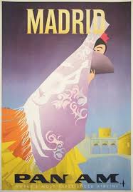Adam Fine Pan American Airlines Madrid Vintage Airline Posters Travel Posters Vintage Travel