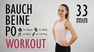 Jetzt noch schnell ein bisschen in form kommen für heute abend! Bauch Beine Po Workout Fur Zuhause Hiit Workout Mit Stretching Katja Seifried Youtube