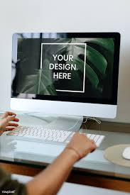 Download Premium Psd Of Businessman Working On A Computer Screen Mockup In 2020 Computer Mockup Computer Business Card Mock Up