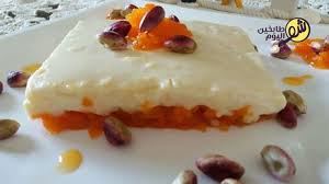حلا الجزرية مع القشطة على الأصول المكونات الطبقة الأولى كيلو جزر2 كوب سكرنصف كوب ماءملعقة كبيرة ماء الزهرالطبقة التانية كوب طحيناونشاء Desserts Food Recipes