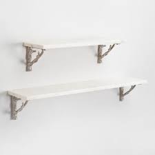 Matte Silver Branch Mix Match Shelf Brackets Set Of 2 V2 Regal Rustikaler Schrank