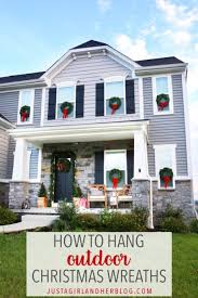 High quality premium over the door metal wreath hanger wreath hook party home decoration fashionable and stylish design. How To Hang Christmas Wreaths On Exterior Windows Abby Lawson