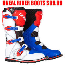 ONEAL MX RIDER BOOTS RED/ WHITE/ BLUE