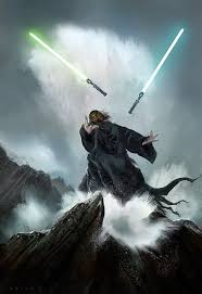 Fyre And Her Blue And Green Lightsabers Star Wars Images Star Wars Jedi Star Wars Rpg