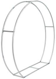 9 25 W Trade Show Banner Stand Moon Shaped Portable Frame Only Silver Wedding Arch Tradeshow Banner Backdrop Frame