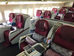 The aircraft's inaugural service took place on 25 june between doha and milan, which will be followed by routes to athens, barcelona, dammam, karachi, kuala lumpur and madrid. Review Qatar Airways Business Class Boeing 777 200lr Akl Doh Meilenoptimieren