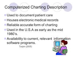 Computerized Charting Renee Lynn Objectives Describe