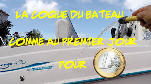 Nettoyer Le Gel Coat De La Coque Du Bateau Jaunie Et Enlever Les Traces Salissures Sur Polyester Youtube