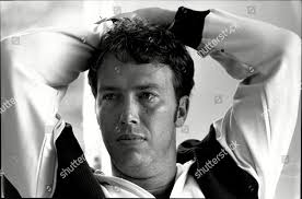 England Cricketer Derek Pringle Derek Raymond 에디토리얼 스톡 사진