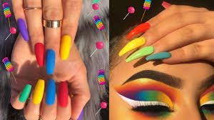 Click inside for 20 rainbow nail art ideas. Rainbow Nail Art Acrylic Nails Compilation 2020 Youtube