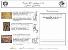Animal Worship In Ancient Egypt Worksheet Education Com Ancient Egypt Middle School Ancient Egypt Activities Ancient World History