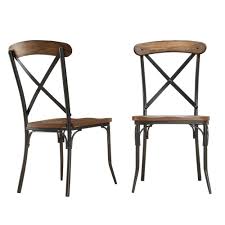 Featuring sturdy wood, metal and wrought iron frames with a wide selection. Homesullivan Cabela Distressed Ash Wood And Metal Dining Chair Set Of 2 405099s2pc The Home Depot