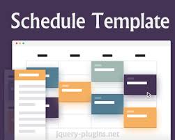 Schedule Template With Css And Jquery Css Schedule Jquery Template Scheduletemplate Schedule Template Web Development Design Web Design