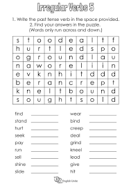 Irregular Verbs Word Search Puzzle 5 English Unite Verb Words Opposite Words Irregular Verbs