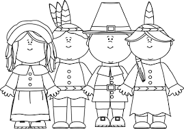Fall Clip Art Black And White Black And White Indians And Pilgrims Free Thanksgiving Coloring Pages Thanksgiving Coloring Pages Thanksgiving Coloring Sheets