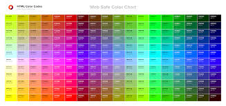 Web Safe Color Chart Html Color Codes