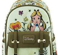 Disney Alicia en el País de las Maravillas - Mini mochila de cuero vegano  de 11, Verde, Alice