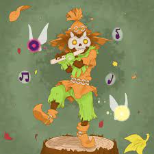 Legend Of Zelda Ocarina Of Time Majora S Mask Art Skull Kid Tatl Tael By Changelingstudios On Deviantart Majoras Mask Art Art Fan Art