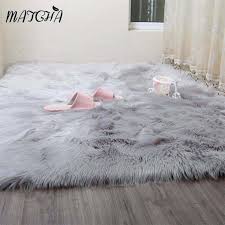 8 54 Faux Fur Sheepskin Rug Balcony Large Fluffy Mat Pad Room Sofa Hairy Floor Carpet Ebay Home Fluffy Rugs Bedroom Faux Fur Area Rug Faux Sheepskin Rug