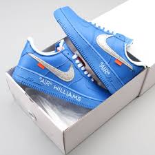 Nike Air Force 1 Low Off White Mca University Blue New Sale In 2020 Nike Shoes Blue Nike Shoes Women Sport Shoes Women