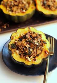 Tempeh Sausage Stuffed Squash Recipe Recipes Acorn Squash Recipes Sausage Stuffed Acorn Squash