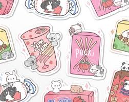 The food chain is a complex process. Kawaii Food Stickers Etsy