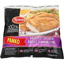 Tyson panko breaded chicken breast tenderloins, and they work fabulously in this recipe. Tyson Foods Panko Breaded Chicken Tenders 5 Lbs From Costco In Houston Tx Burpy Com
