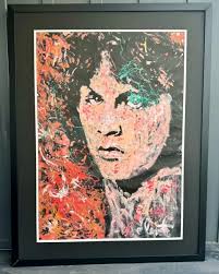 ROCK & ROLL Hof Stevie Wonder Framed Painted And Signed By Denny Dent 1993  $28,888.88