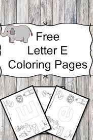 A simple lowercase letter tracing page with opportunity for children to make their own on the last line. Letter E Coloring Pages