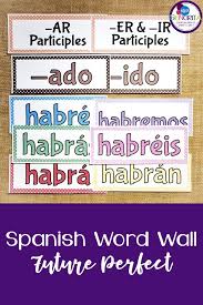 Spanish Future Perfect Tense Verb Conjugations Bulletin Board Set Verb Conjugations Bulletin Board Sets Future Perfect