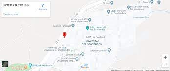 Saarland university on the map. Absint Contact Information