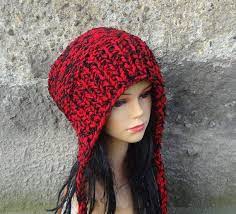 Slouchy Ear Flap Hat Slouchy Hat Knitted Slouchy Beanie Womens Etsy Ear Flap Hats Knitted Hats Flap Hat