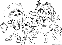 Cocomelon coloring pages | the cocomelon channel and streaming media show is acquired by british company moonbug enterspace and. Cocomelon Halloween Coloring Page Coloringall