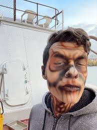 Got me looking like a creepypasta. I think I love  it!🙏🖤😈😈🎃🎃#ussnightmare #halloween #foryou #scareactor #sfx #slider  #contentcreatorlife