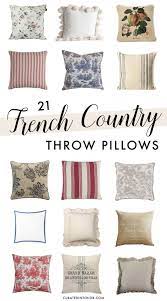 Decorative pillows come in many different colors and textures. 21 French Country Throw Pillows Country Pillows Country Throw Pillows French Country Bedrooms