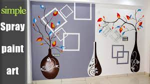Don't forget to hang wall art in the bedroom. Easy Simple Spray Paint Wall Art For Interior Youtube