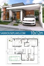 Home Plan 10x12m 3 Bedrooms House Plans Free Downloads Model House Plan Contemporary House Plans Small House Design Plans