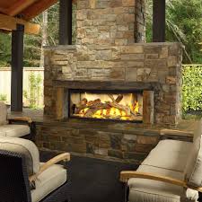 Luxury Outdoor Chat Area Massive Stone Faced Outdoor Gas Fireplace Outdoor Gas Fireplace Fireplace Kits Diy Outdoor Fireplace