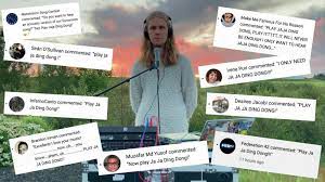 Throughout the movie, jaja ding dong is the only song that lars (ferrell) and sigrit (mcadams) sing that the crowds in their local icelandic home venues want to hear. Iceland S Eurovision Contestant Gives In Plays Ja Ja Ding Dong