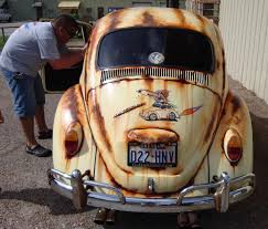 Simulated Rust Paint Job Rust Paint Custom Paint Beetle Car