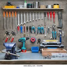 Http L7 Alamy Com Zooms 189860dc2ae44b3bbb201882575c0c13 Workshop Scene Tools On The Table An Garage Makeover Garage Organization Garage Storage Organization