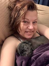 This is me and my new baby Hunnie Bun… we are new to the group and this is  my first pug. Also she is my first puppy, I've always adopted older shelter