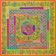 La Maison Des Carres Hermes Pique Fleuri De Provence Hermes Scarf Silk Accessories Scarf Design